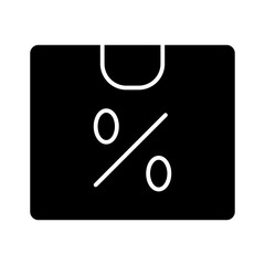 delivery box glyph icon