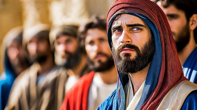 Skeptical Scribes Listening to Jesus