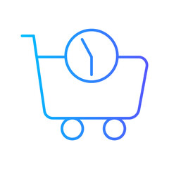 Obraz premium 24 hours gradient icon