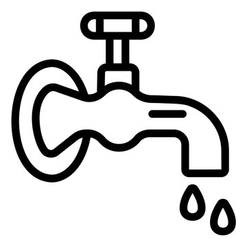 recommend clip art: water tap Line Icon