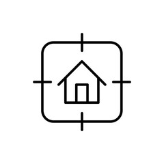 Home inspection outline icons, minimalist vector illustration ,simple transparent graphic element .Isolated on white background