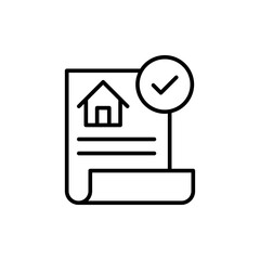 Home inspection outline icons, minimalist vector illustration ,simple transparent graphic element .Isolated on white background