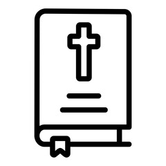 bible Line Icon