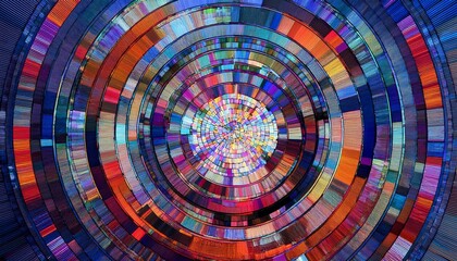 Vibrant concentric circles of color create a mesmerizing abstract design.