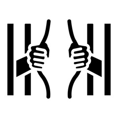 Fototapeta premium prison break Solid icon