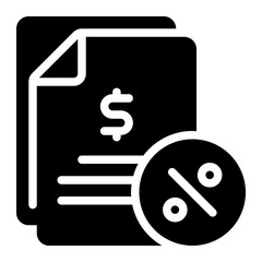 tax glyph icon