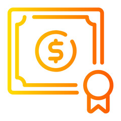 license gradient icon