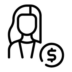 bookkeeper line icon