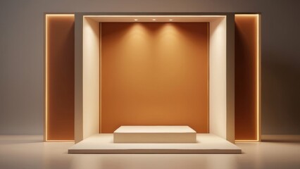 Fototapeta premium A realistic square podium