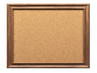 Empty Brown Wooden Framed Cork Board for Office Workplace Communication Presentation