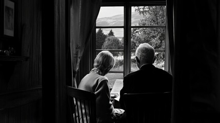 Senior couple looking worried at documents, discussing financial planning or legal matters, reflecting concerns about future security and decision-making