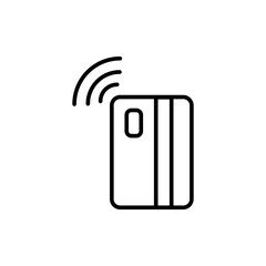 NFC technology outline icons, minimalist vector illustration ,simple transparent graphic element .Isolated on white background