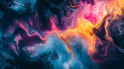 Fototapeta premium Abstract visuals blending neon lights and textured backgrounds.