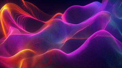 Obraz premium Abstract visuals blending neon lights and textured backgrounds.