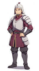 Medieval Warrior Character Illustration