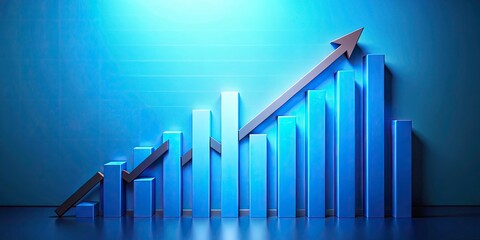 Silhouette Bar Graph Growth Progress Data Visualization Chart Upward Trend Business Success Statistics Analytics