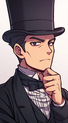 Distinguished Gentleman in Vintage Formal Wear