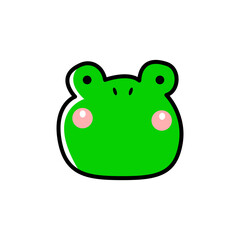 Cute cartoon animal face character icon
