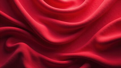 Obraz premium Crimson Drapery Luxurious Red Fabric Texture with Soft, Gentle Waves and Subtle Light Reflections