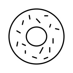doughnut line icon