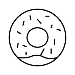 doughnut line icon