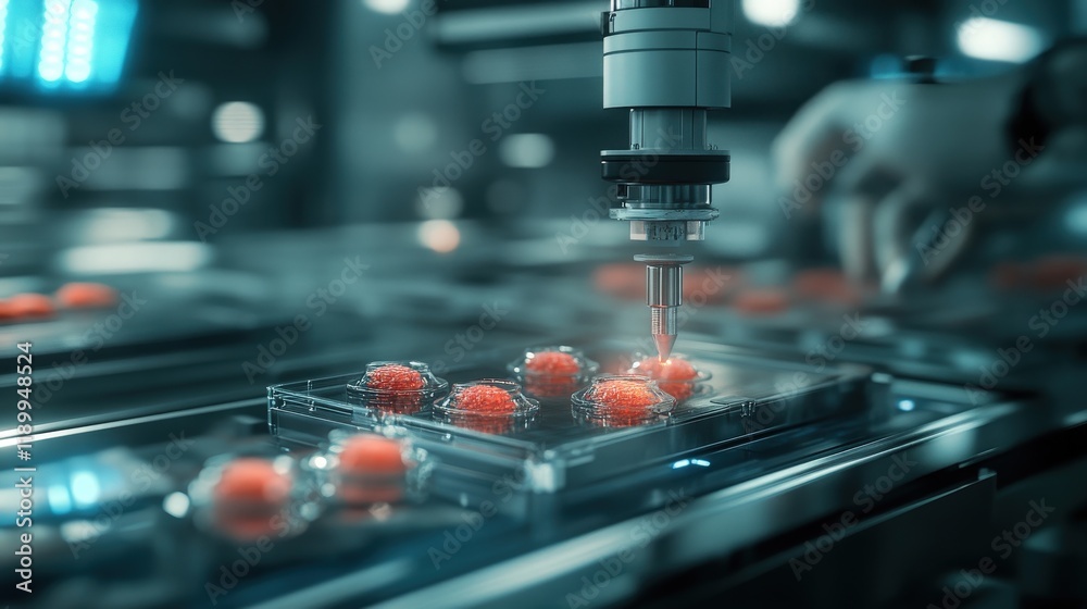 Poster state-of-the-art laboratory equipment utilized for precision culturing of cells in biotechnology res