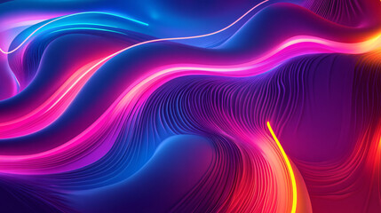 Fototapeta premium Abstract visuals blending neon lights and textured backgrounds.