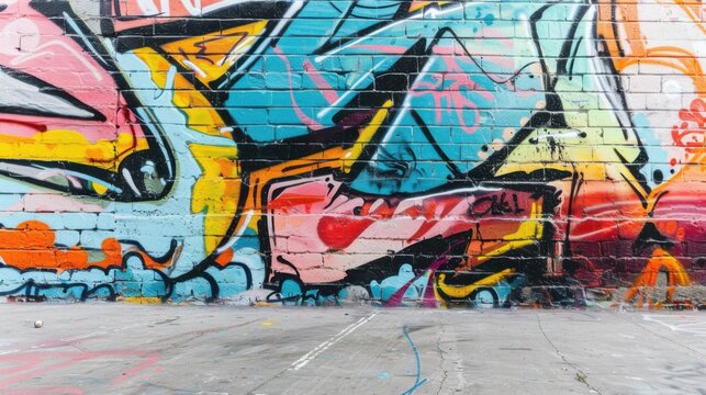 a energetic urban graffiti masterpiece pulsating with vibrant colors and bold strokes, white space in the center of the page for text, dynamic graffiti art against a gritty cityscape