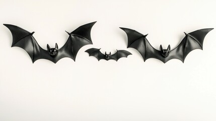 Fototapeta premium Halloween Decorations Black Bats Flying Bats Party Decor Spooky Bats Autumn Decor