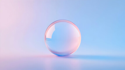 A beautiful translucent bubble reflecting soft colors, perfect for creative and artistic projects.