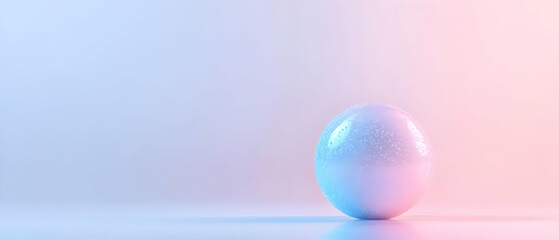 A minimalist glowing sphere against a soft gradient background, creating a serene and modern aesthetic.