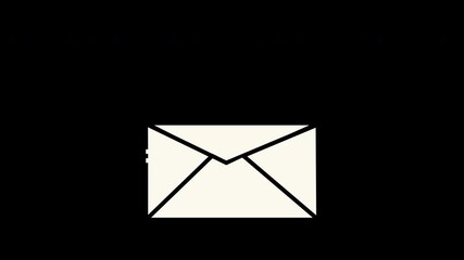 An illustration of an envelope symbolizing communication and messages in a minimalistic style.