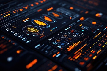 Obraz premium Futuristic data management system enhancing analytics efficiency