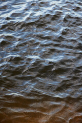 A Tranquil and Meditative Reflection on the Water Surface in a Scenic Landscape Setting