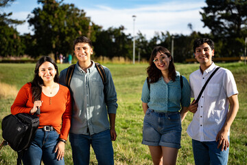 Young Friends Enjoying a Sunny Day Outdoors