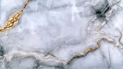 Naklejka premium Elegant Gray Marble Texture with Gold Veins Luxury Background