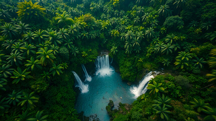 Waterfalls in forest