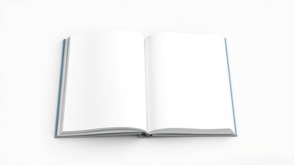 Naklejka premium Blank Book Brochure Mockup - Soft Cover Light Grey Background