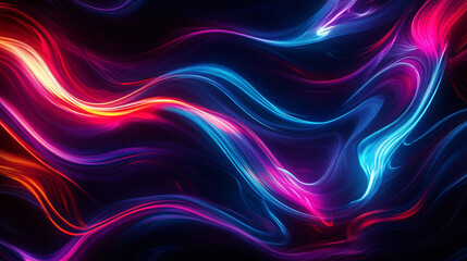 Abstract visuals blending neon lights and textured backgrounds.