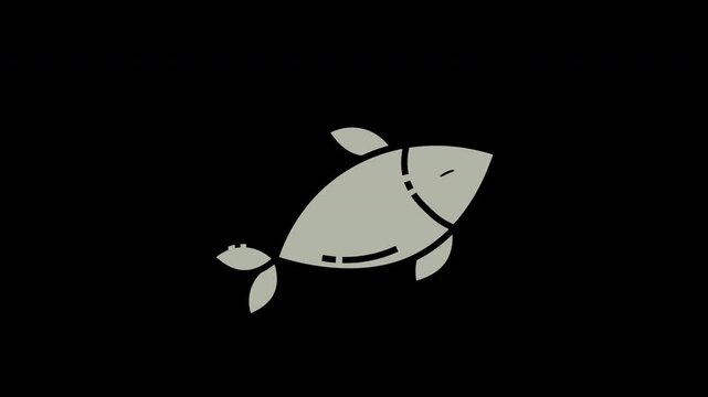 Simple cartoon turtle illustration in a flat design style.
