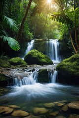 beautiful river jungle nature background scenic landscape river