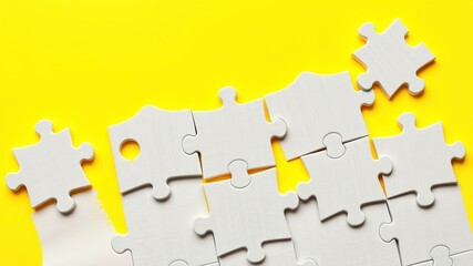 Obraz premium Illuminating Yellow & Ultimate Gray Puzzle - 2021 Color Trends