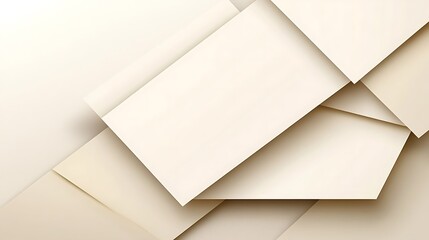 Abstract Beige Geometric Paper Shapes Design