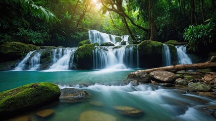 beautiful river jungle nature background scenic landscape river