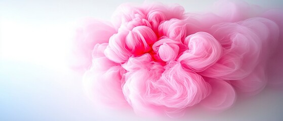 Obraz premium Abstract Pink Tulle Swirls Soft Elegant Feminine Background