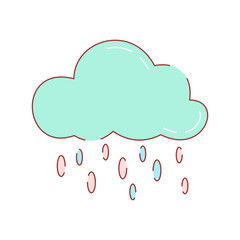 Vector illustration of whimsical clouds with charming elements. Perfect for adding a playful touch to projects, suitable for children’s designs, creativity, and decorative theme