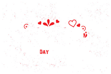 Happy Valentine's Day illustration Romantic silhouette of a loving couple