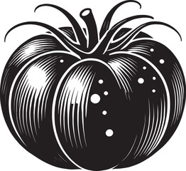 Tomato vegetable silhouette bell pepper vector illustration isolated on a white background 