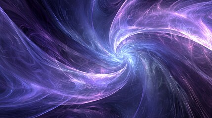 Naklejka premium Abstract swirling purple and blue fractal artwork.