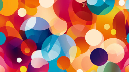 Vibrant abstract background with colorful circles and dynamic shapes